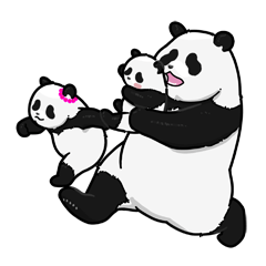 [LINEスタンプ] 親子パンダの日常スタンプ