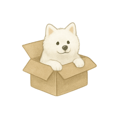 [LINEスタンプ] ずっと使えるサモエドスタンプ