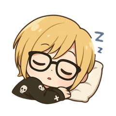 [LINEスタンプ] 金髪眼鏡男子