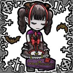 [LINEスタンプ] アンデッド動く⚰️ヴァンパイア女子
