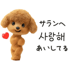 [LINEスタンプ] もこもこトイプーと♡韓国語でおしゃべり