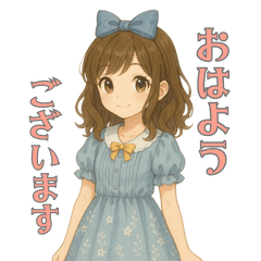 [LINEスタンプ] 【ふんわりガール】組み合わせスタンプ