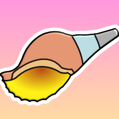 [LINEスタンプ] ほら貝メッセージ やさしい40 女性向け