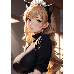 [LINEスタンプ] 猫メイド写真2