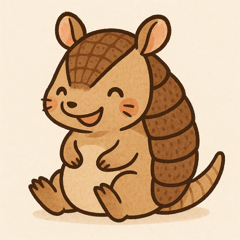 [LINEスタンプ] 明日はきっといいことアルマジロくん