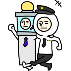 [LINEスタンプ] 動く！ パイロット 管制官 飛行機 空港