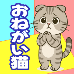[LINEスタンプ] おねがい猫8種類