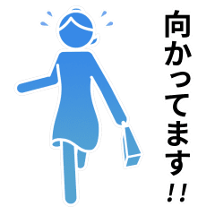 [LINEスタンプ] 動くピクトグラム 4 ブルー版 敬語 挨拶