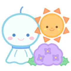 [LINEスタンプ] 天気と梅雨♪もこもこスタンプデコ