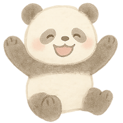 [LINEスタンプ] やさしい水彩パンダの毎日♡（文字なし）