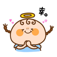 [LINEスタンプ] おさげちゃん。〜いつもそばに小さな相棒〜