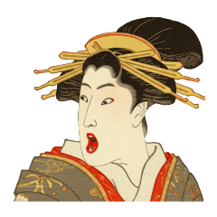 [LINEスタンプ] 高田太夫と休日の花魁たち