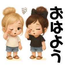 [LINEスタンプ] "みるく♡ここあ"の日常編