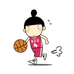 [LINEスタンプ] おだんごバスケ娘。