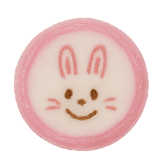 [LINEスタンプ] 金太郎飴風 うさぎ、気持ちを伝える記号