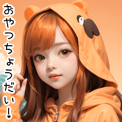 [LINEスタンプ] 甘い帽子T甘えん坊の彼女