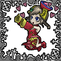 [LINEスタンプ] アンデッド動く⚰️キョンシー女子
