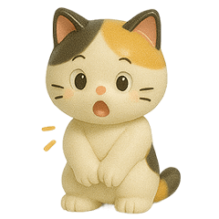 [LINEスタンプ] フィギュア風三毛猫スタンプ