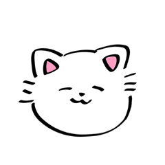 [LINEスタンプ] ゆるいしろ猫