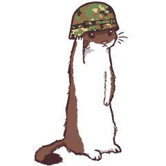 [LINEスタンプ] JKオコジョ(陸上自衛隊)