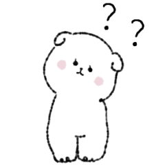 [LINEスタンプ] マシュマロみたいなしろいいぬ。