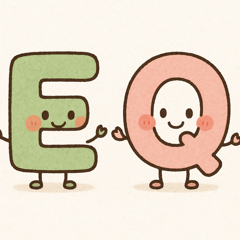 [LINEスタンプ] EQ（感情知能）のEちゃんとQちゃん