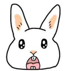 [LINEスタンプ] 我が子を見守るうさぎ