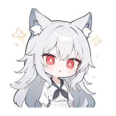 [LINEスタンプ] ウルふわ！ウルフガールの日常の画像（メイン）