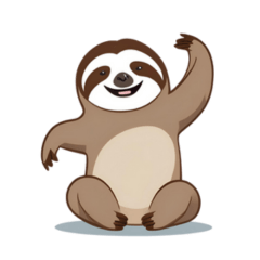 [LINEスタンプ] ナマケモノポーズ