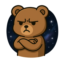 [LINEスタンプ] クマと宇宙の大冒険@SFW