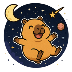 [LINEスタンプ] カピバラと宇宙の夢@SFW