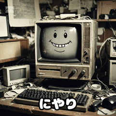 [LINEスタンプ] 表情たっぷり古いデスクトップパソコン