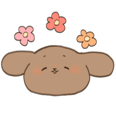 [LINEスタンプ] 茶色い犬と白い犬のスタンプ