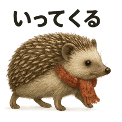 [LINEスタンプ] リアルハリネズミの日常スタンプ｜お出かけ