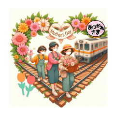 [LINEスタンプ] 母の日記念❤️特別鉄道
