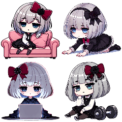 [LINEスタンプ] 薔薇夜1生活は疲れる