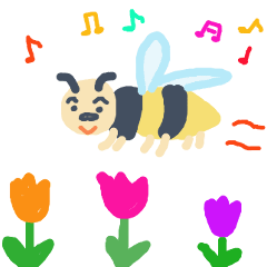 [LINEスタンプ] ハチに刺される