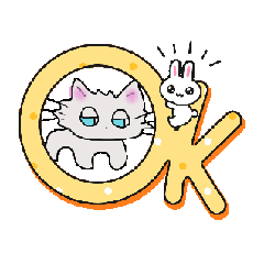 [LINEスタンプ] 猫とヒヨコのスタンプ