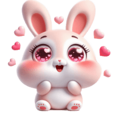 [LINEスタンプ] ピンクうさぎ 愛してるよ愛してるよ