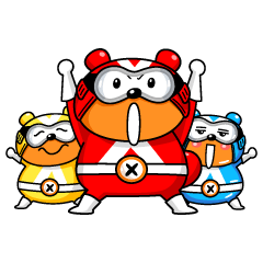 [LINEスタンプ] ポンタレンジャー！ポンたぬき戦隊