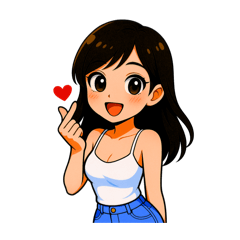 [LINEスタンプ] 私の小さな彼女（言葉がない）-日常使い 2