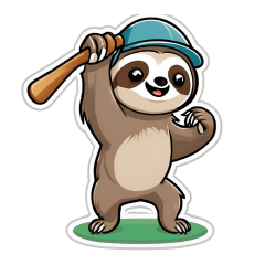 [LINEスタンプ] 野球ナマケモノ