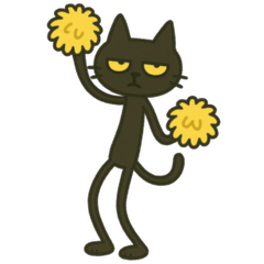[LINEスタンプ] けだるい黒猫★けっだるニャン