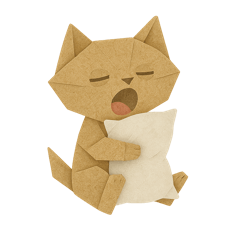 [LINEスタンプ] 折り紙ねこ：こころのきもち