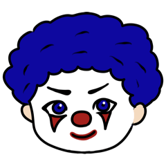 [LINEスタンプ] ゴリラに追いかけられたミニピエロ1
