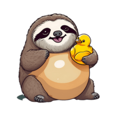[LINEスタンプ] 鳥とナマケモノ