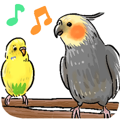 [LINEスタンプ] 感謝と愛のインコちゃん★セキセイ＆オカメ