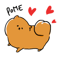 [LINEスタンプ] いつでも使えるポメラニアン