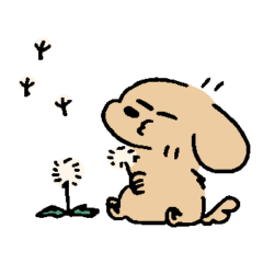 [LINEスタンプ] 春のあしのみじかいいぬ