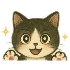 [LINEスタンプ] 白黒猫の気持ちm